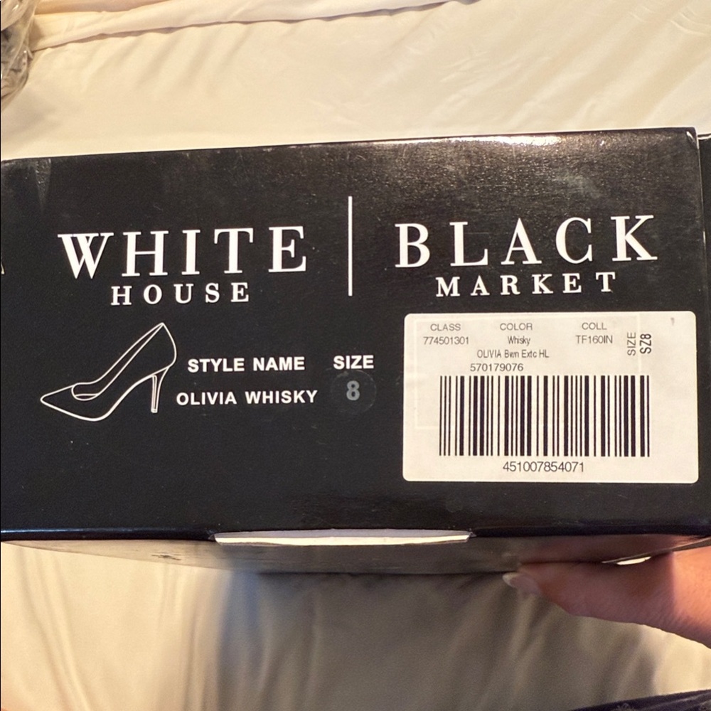 White House Black Market Olivia Whisky Heels, Brown - Size 8 - Picture 6 of 6